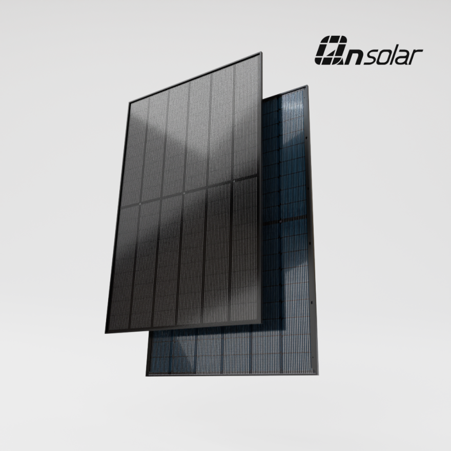Painel Solar QN Solar N-Type TOPCon Full Black Bifacial 420 Wp