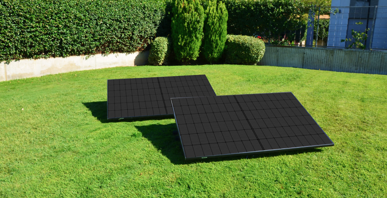 solar panels in summer