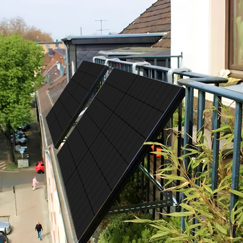 Home white balcony with Robinsun performance solar kit