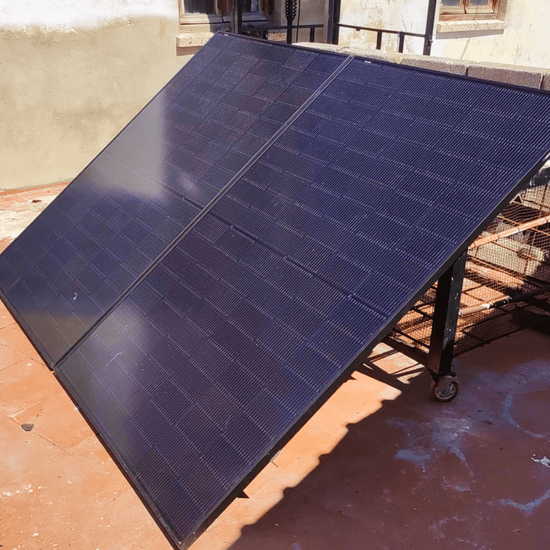 Solar panel for basic degree mount