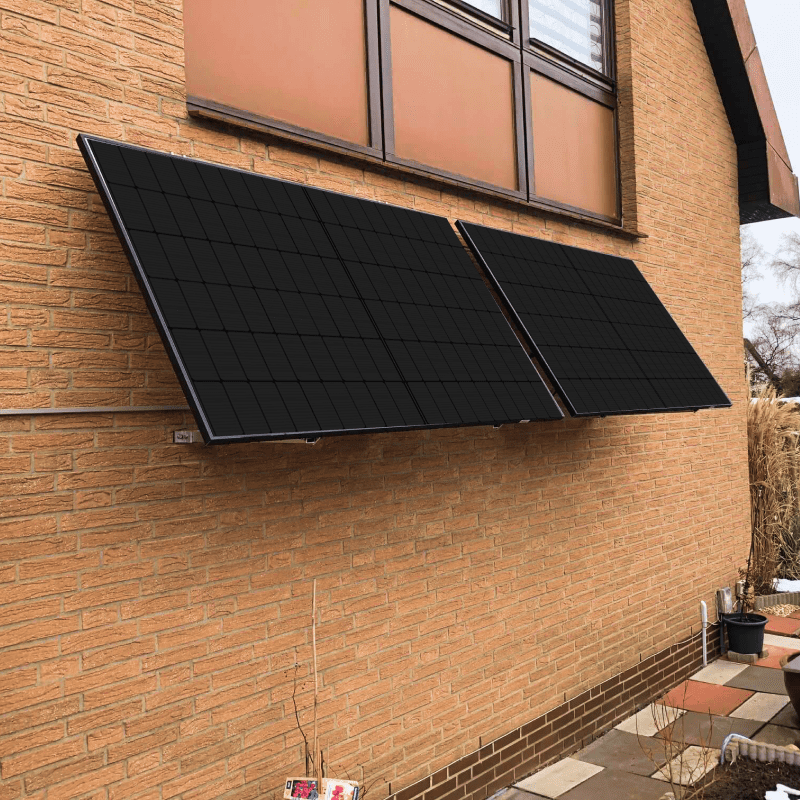 Beautiful solar panel kits for walls with 60 degree mount