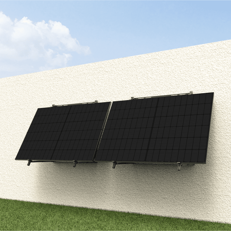 Solar panel kits for walls with 60 degree mount