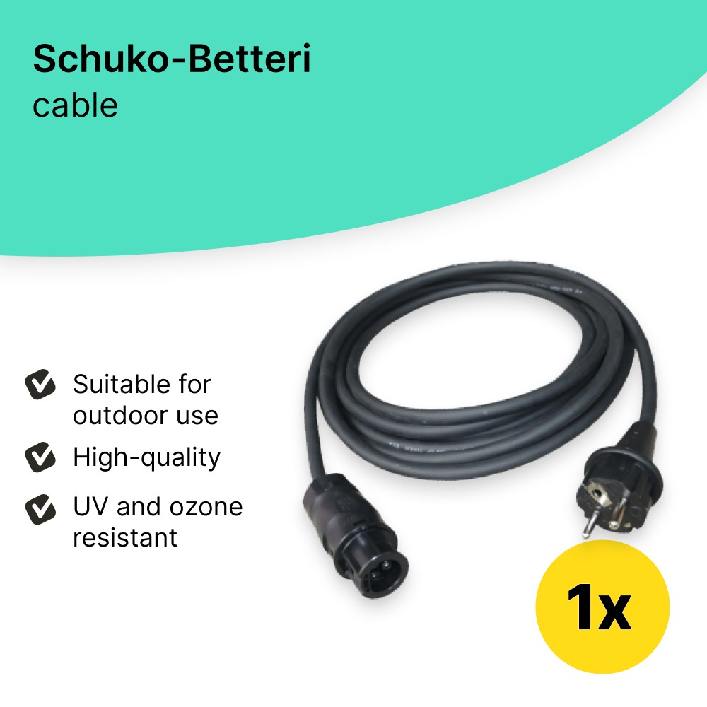 Schuko Cable for Solar Panel