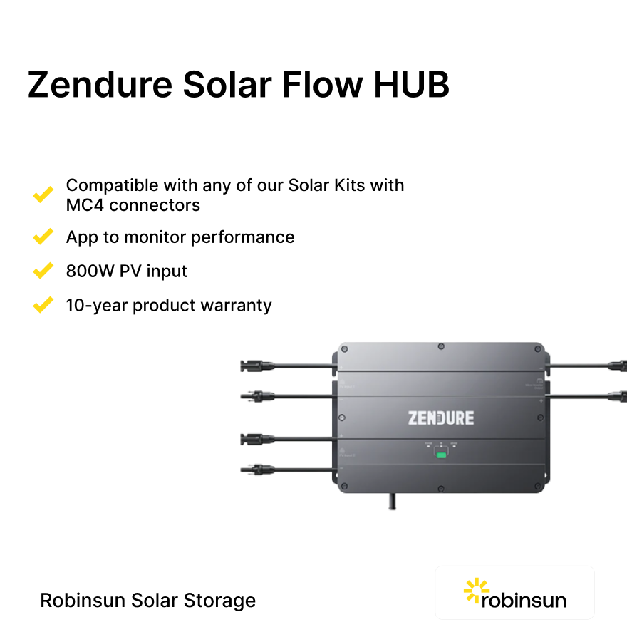 Zendure Energiespeicher SolarFlow 3840 Wh Kit PV Hub mit 4x Batterie