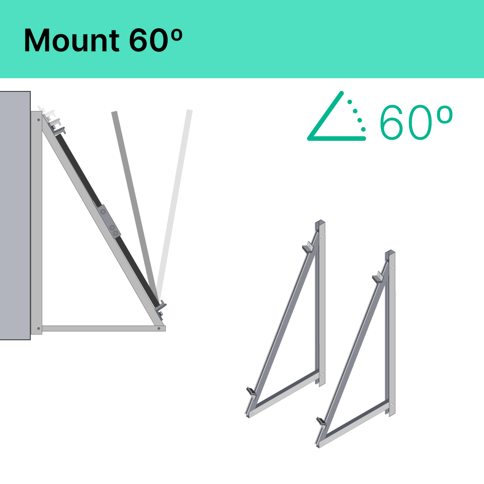 Robinsun Performance - Mount 60º - Solar Panel support