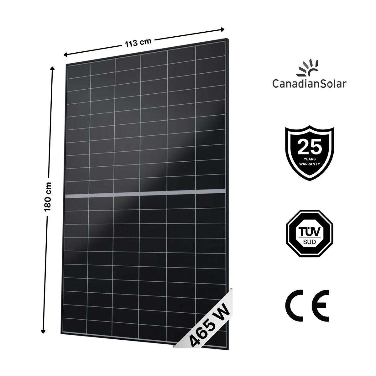 Solárny panel Canadian Solar TOPHiKu6 Black Frame 465 Wp